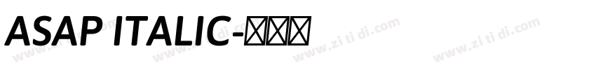 ASAP ITALIC字体转换